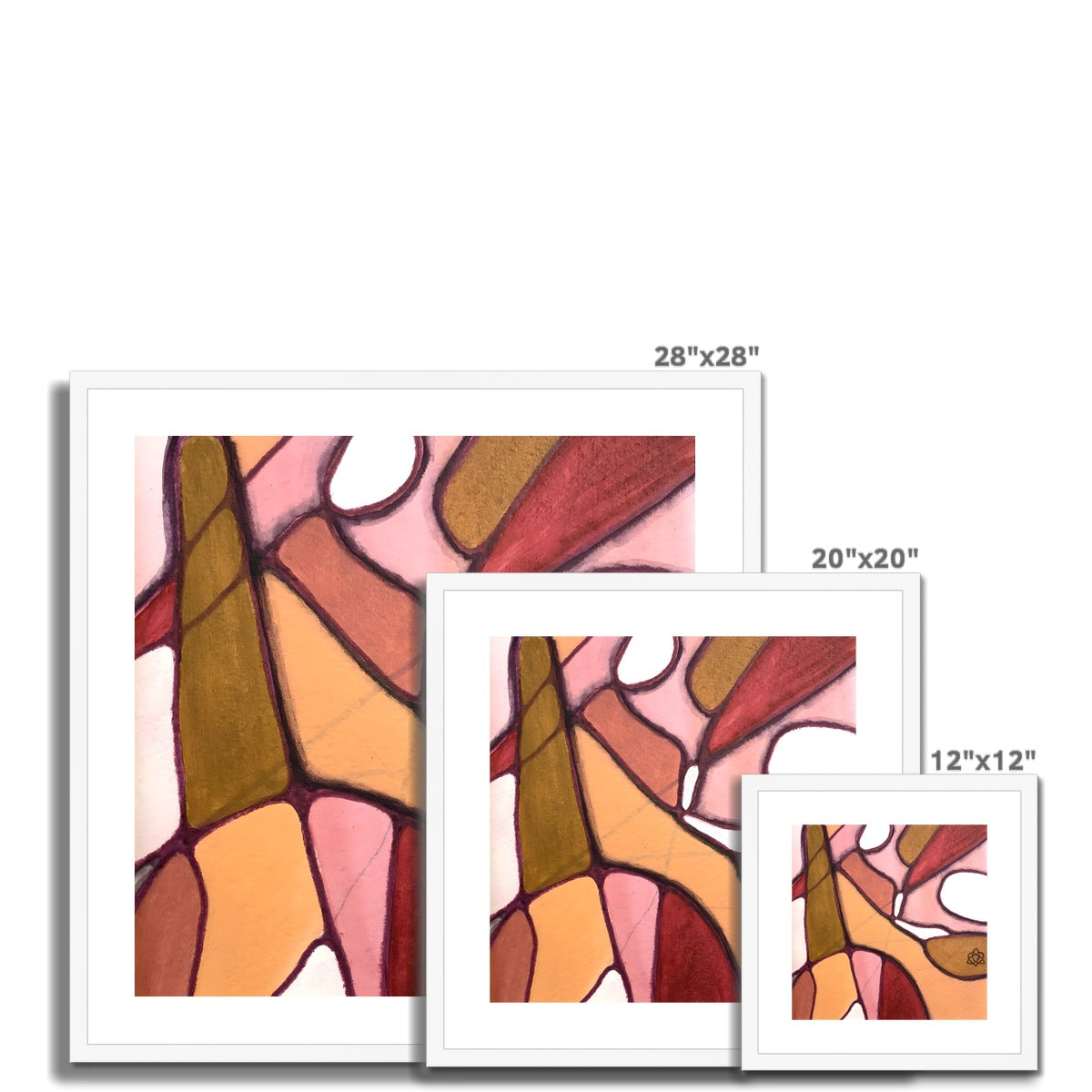 Chrysantheme II Kunstdruck gerahmt mit Passepartout