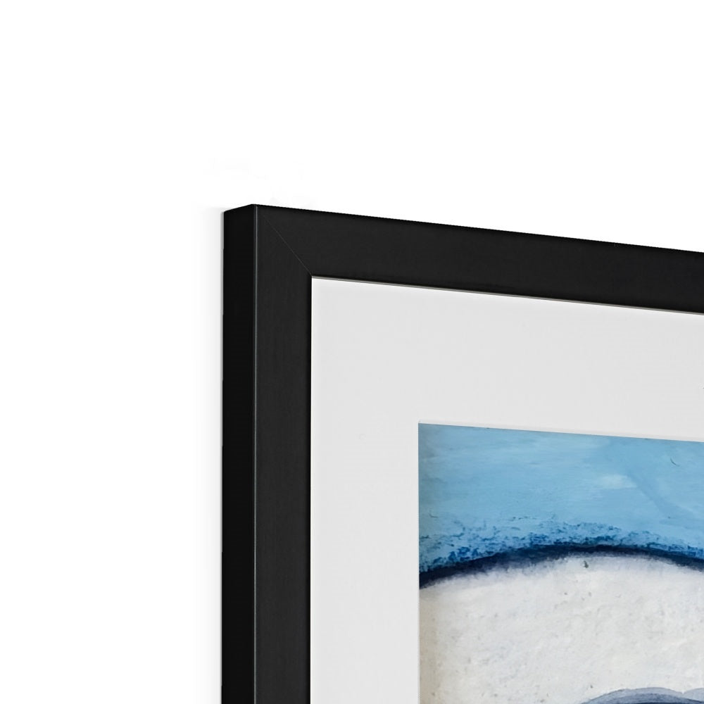 Kornblume I Kunstdruck gerahmt mit Passepartout