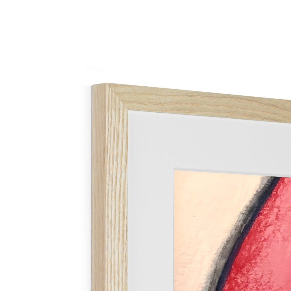 Rose II Kunstdruck mit Passepartout gerahmt