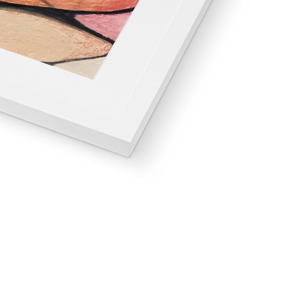 Rose I Kunstdruck gerahmt mit Passepartout