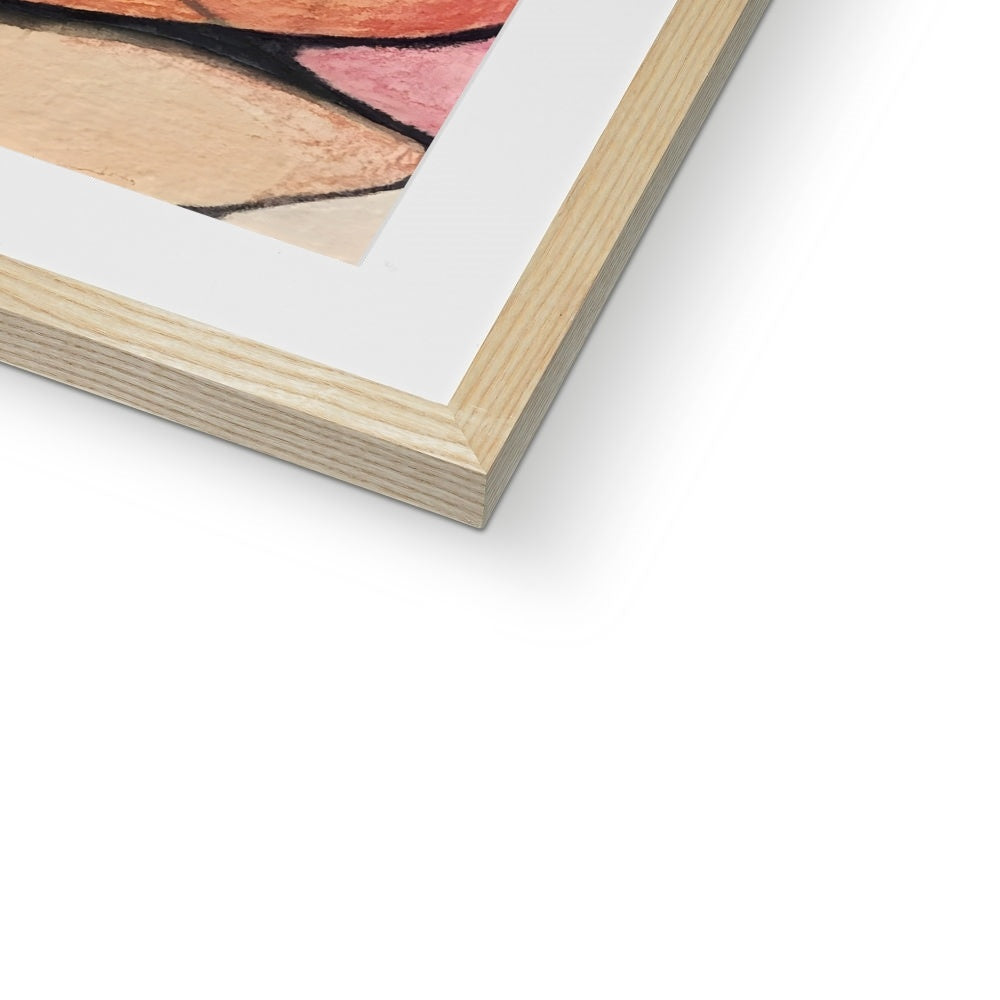 Rose I Kunstdruck gerahmt mit Passepartout