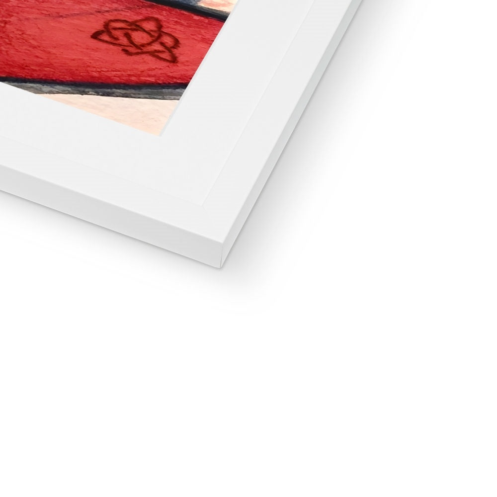 Rose II Kunstdruck mit Passepartout gerahmt
