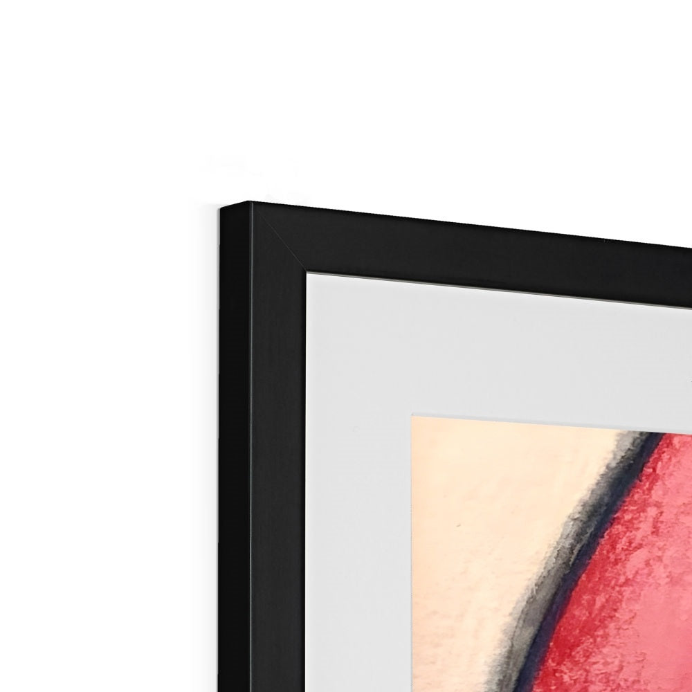 Rose II Kunstdruck mit Passepartout gerahmt