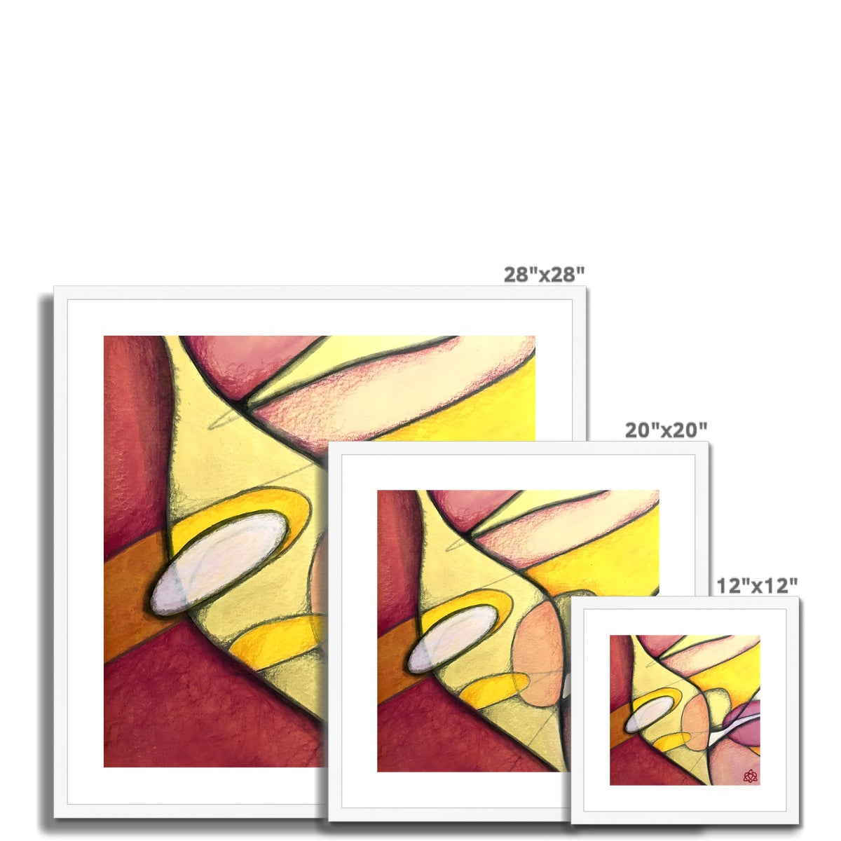 Zinnie II Kunstdruck gerahmt mit Passepartout