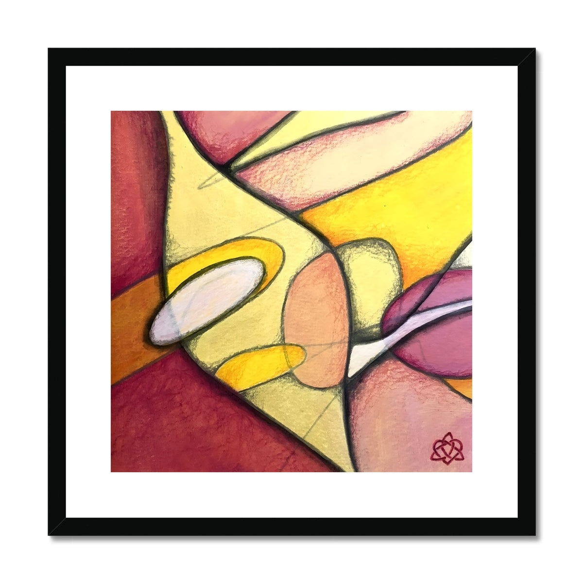 Zinnie II Kunstdruck gerahmt mit Passepartout