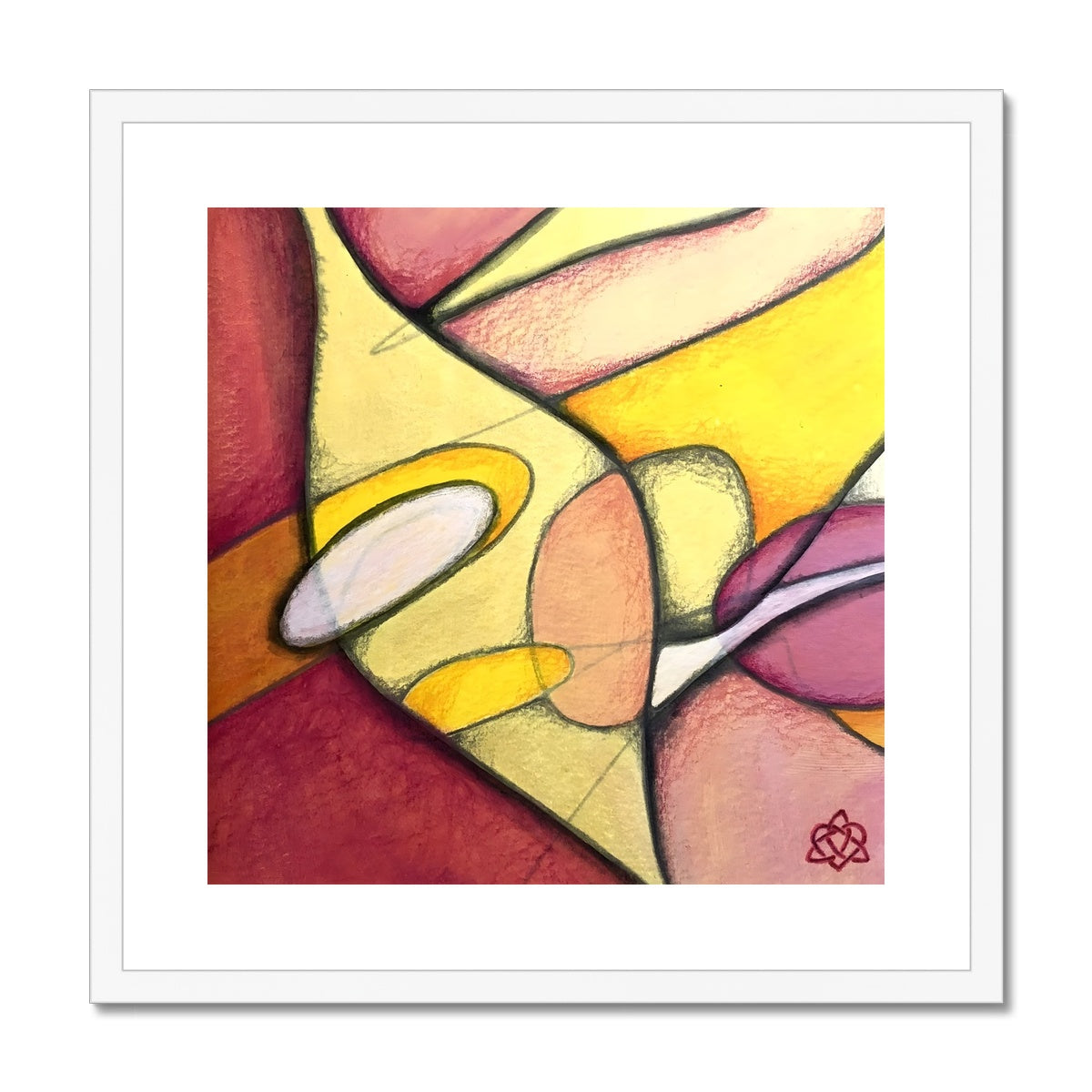 Zinnie II Kunstdruck gerahmt mit Passepartout