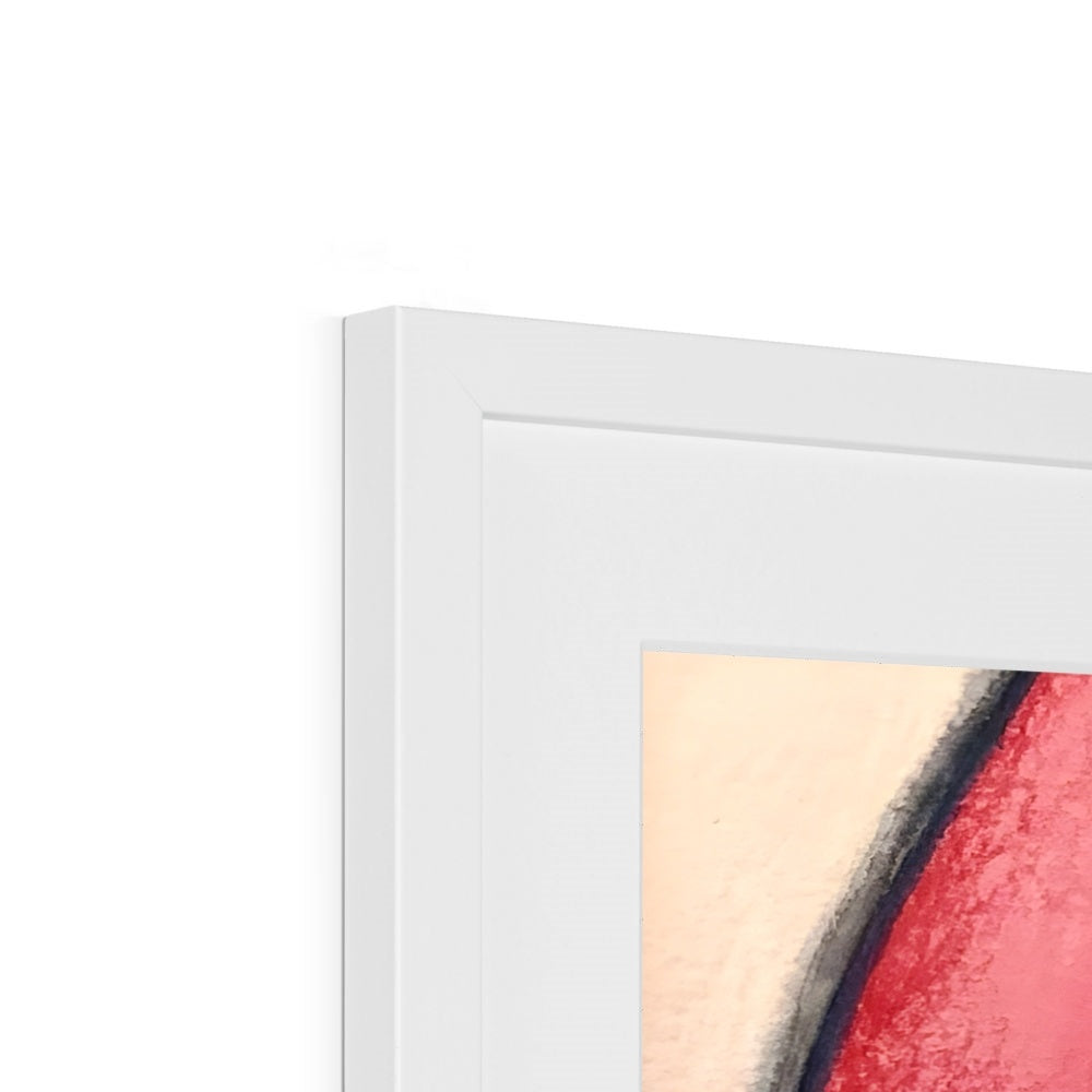 Rose II Kunstdruck mit Passepartout gerahmt