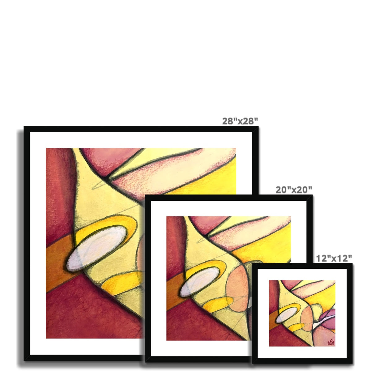 Zinnie II Kunstdruck gerahmt mit Passepartout