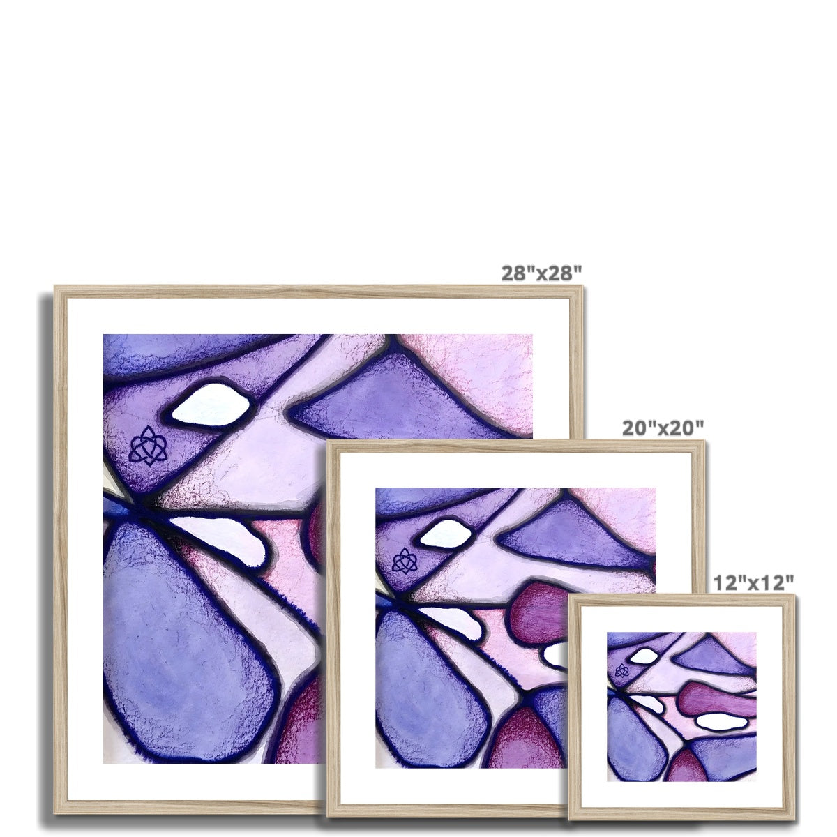 Malve II Kunstdruck gerahmt mit Passepartout