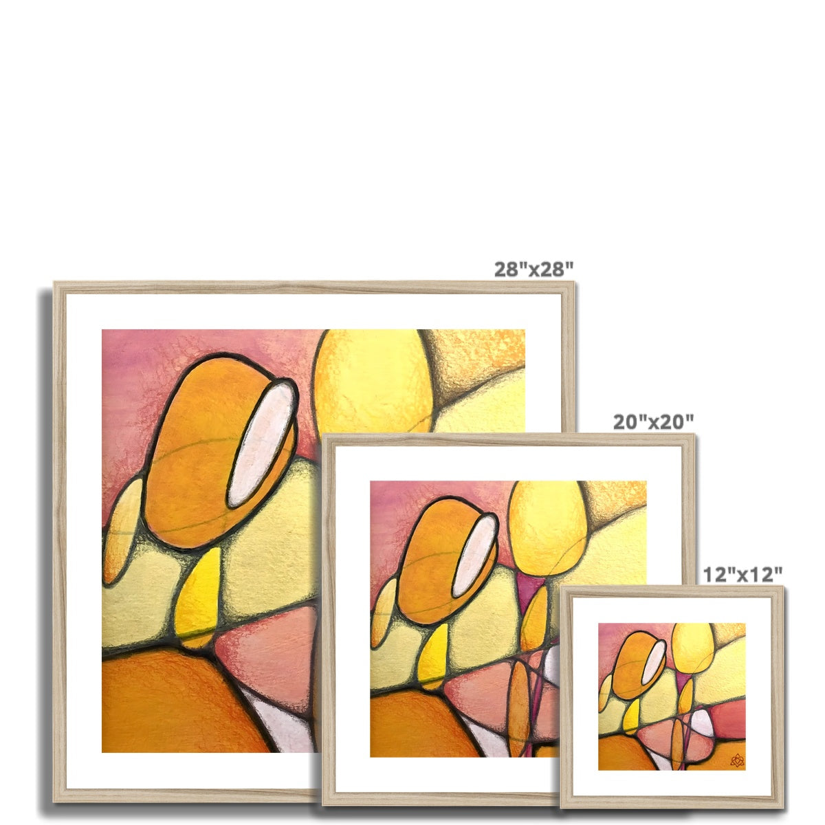 Zinnie I Kunstruck gerahmt mit Passepartout