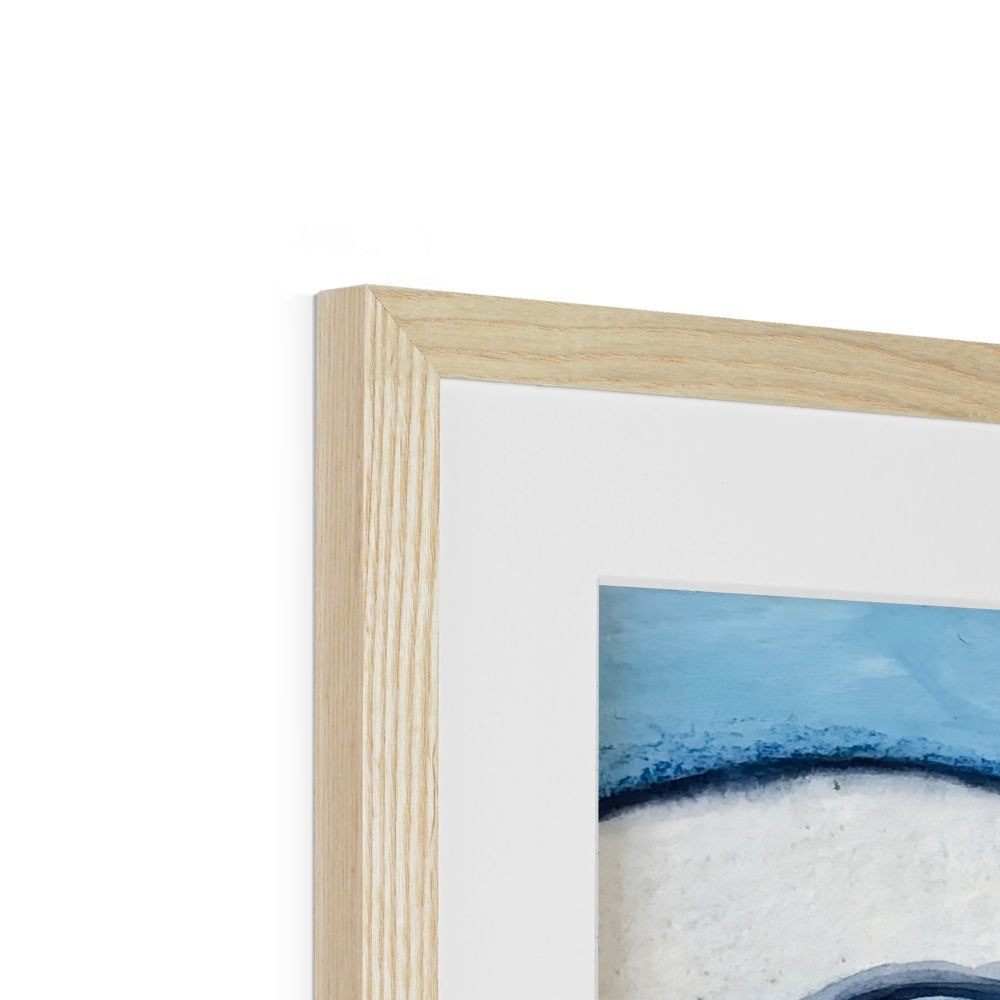 Kornblume I Kunstdruck gerahmt mit Passepartout