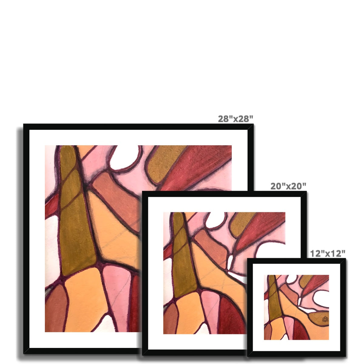 Chrysantheme II Kunstdruck gerahmt mit Passepartout