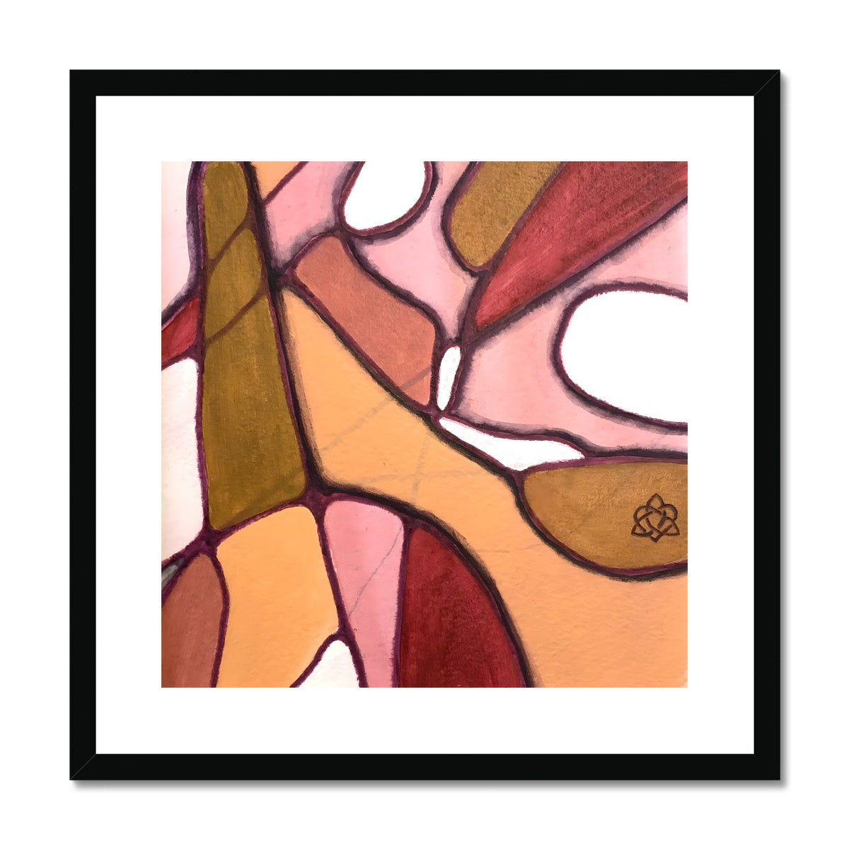 Chrysantheme II Kunstdruck gerahmt mit Passepartout