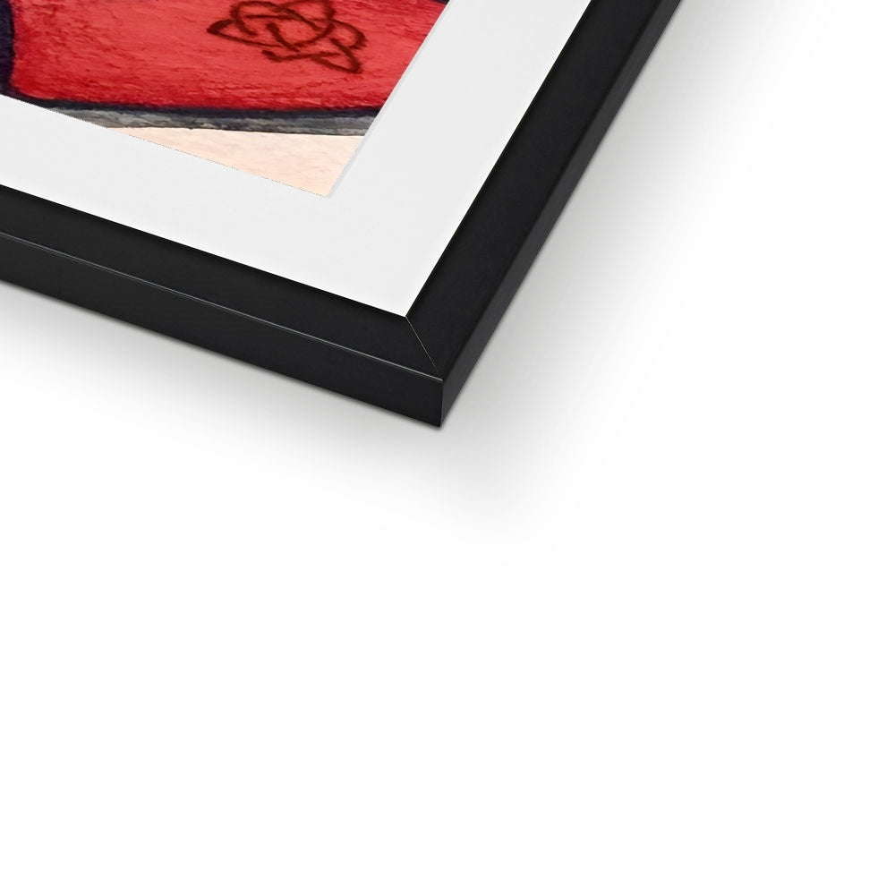 Rose II Kunstdruck mit Passepartout gerahmt