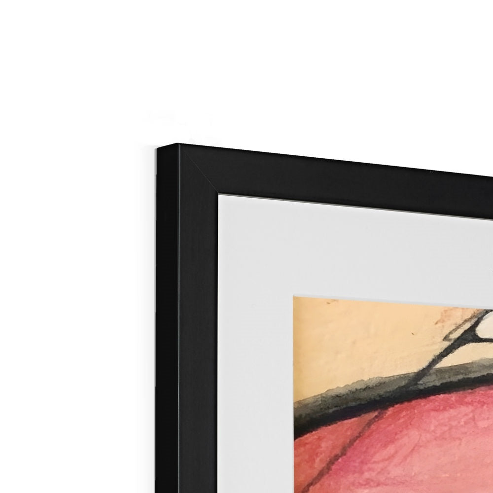 Rose I Kunstdruck gerahmt mit Passepartout