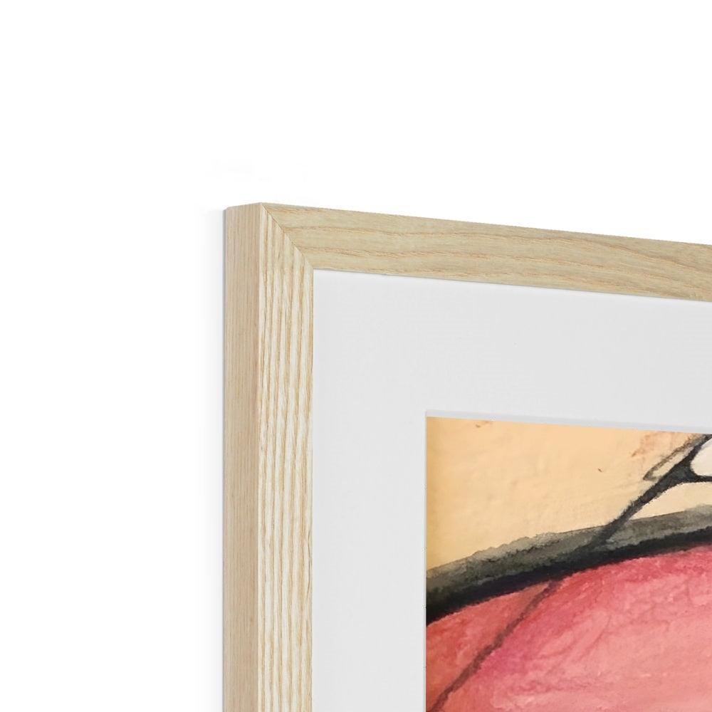 Rose I Kunstdruck gerahmt mit Passepartout