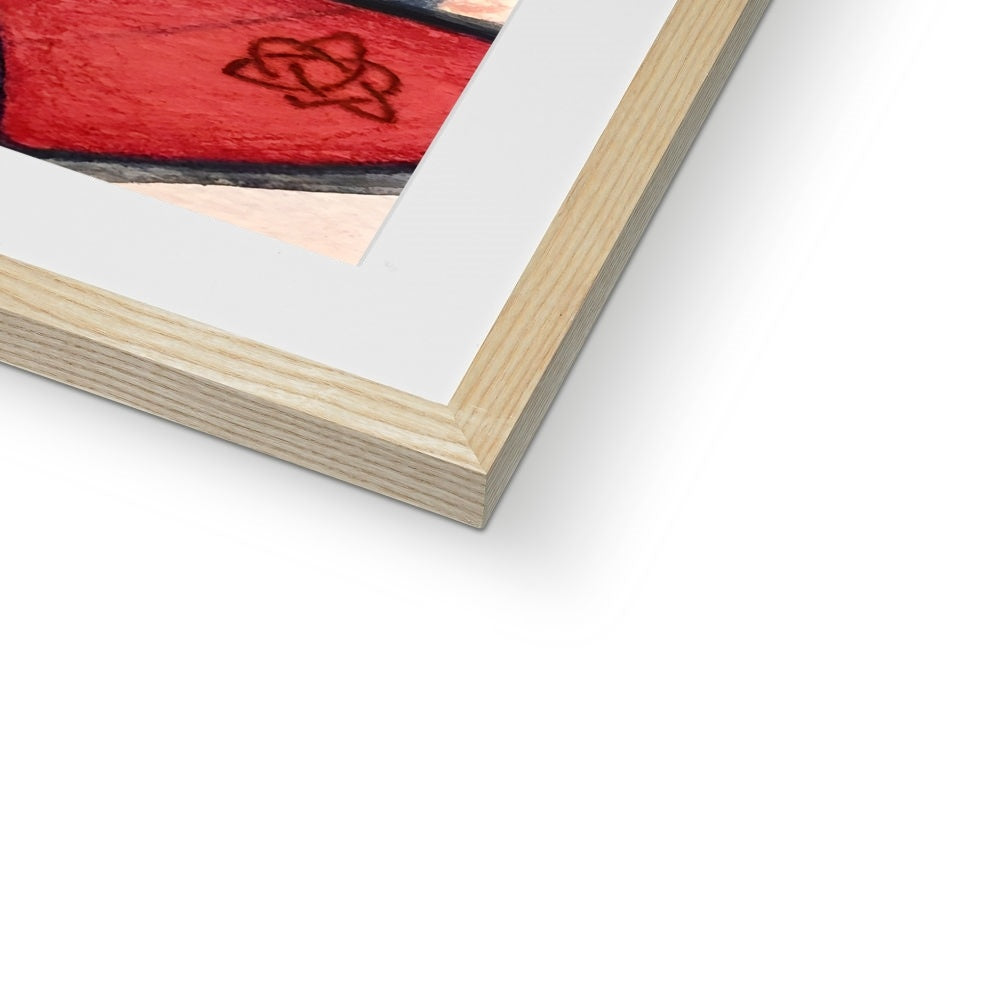 Rose II Kunstdruck mit Passepartout gerahmt