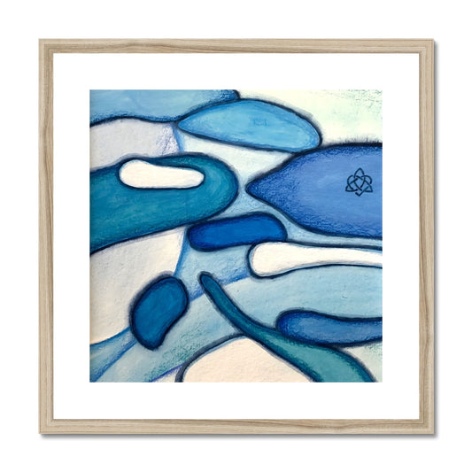 Kornblume I Kunstdruck gerahmt mit Passepartout | Vreni Renggli