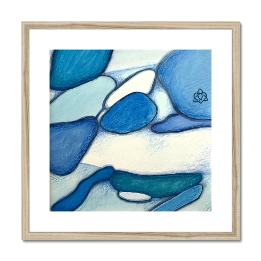 Kornblume II Kunstdruck gerahmt mit Passepartout